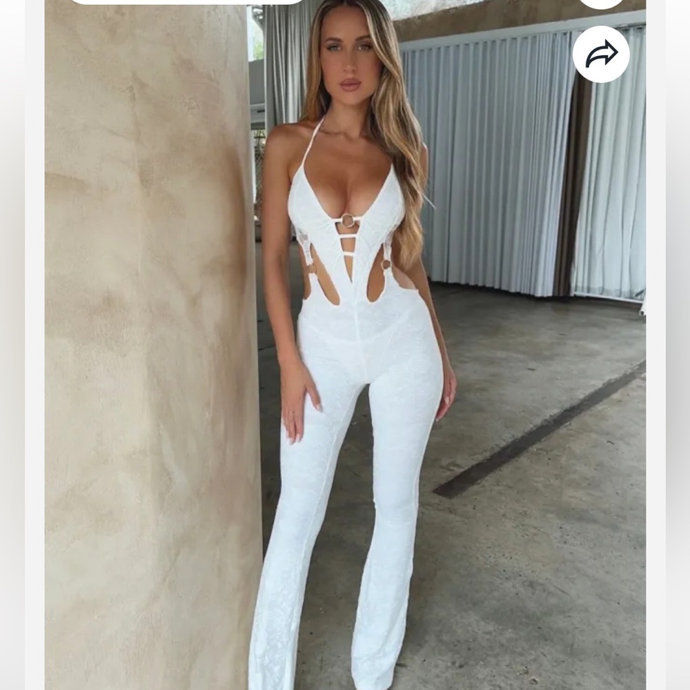 Outcast Alice Jumpsuit White